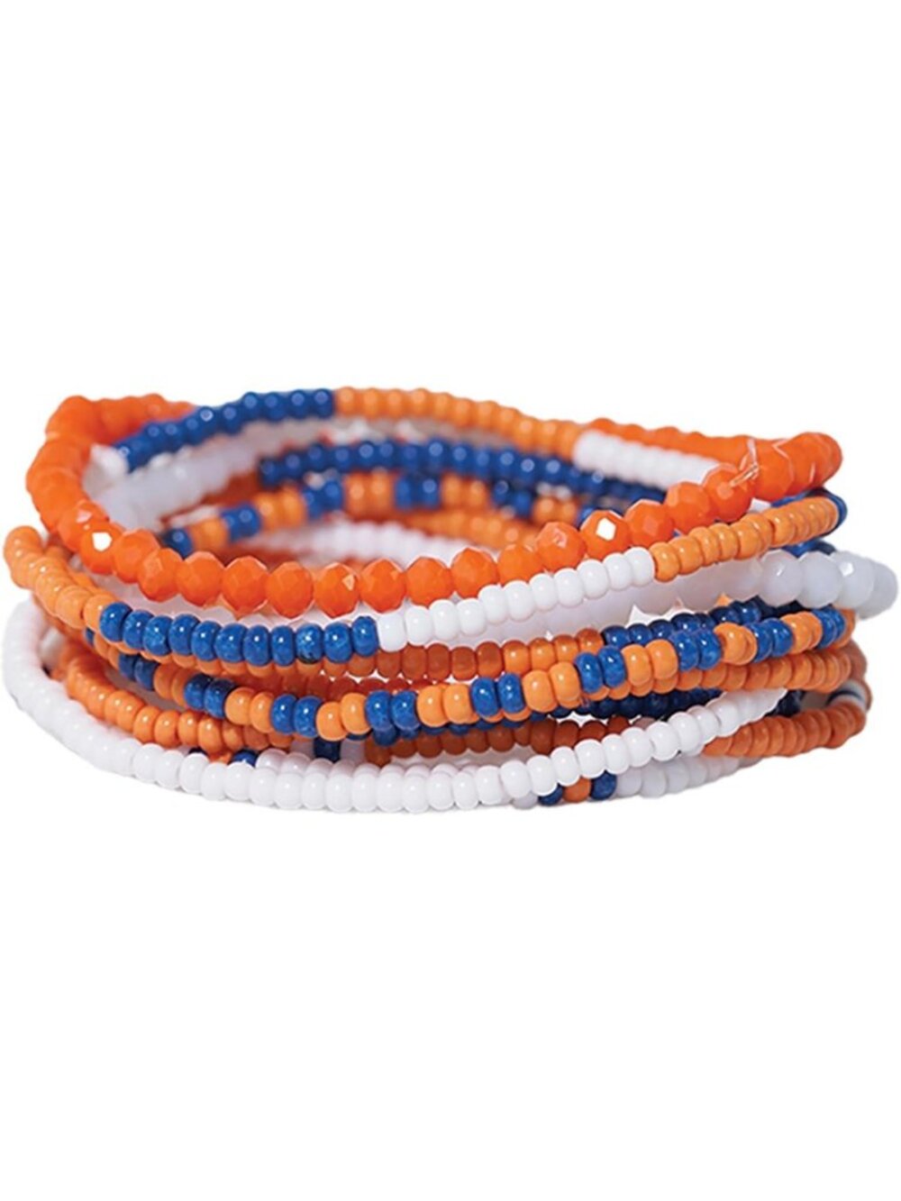 Game Day Beaded Bracelet Stacks, Handmade Jewelry for Football Outfits, Set of